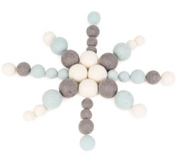 Bolas de fieltro los copos de nieve paisaje invernal los Mini Mundos