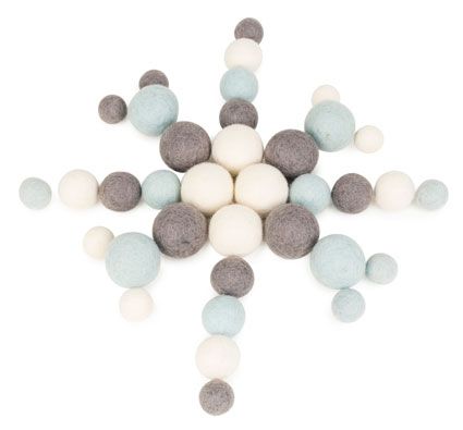 Bolas de fieltro los copos de nieve paisaje invernal los Mini Mundos