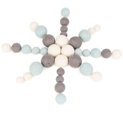 Bolas de fieltro los copos de nieve paisaje invernal los Mini Mundos