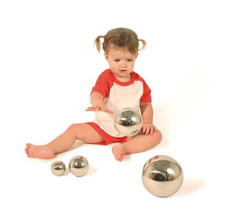 6 bolas reflectantes sensoriales para bebé, bolas de espejo de acero  inoxidable, bolas de observación, esferas de espejo, bolas sensoriales para  bebés