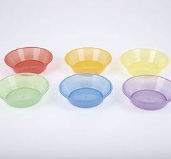 Boles traslucidos de clasificación y juego arcoíris