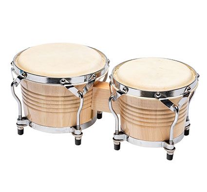 Bongo madera de piel natural