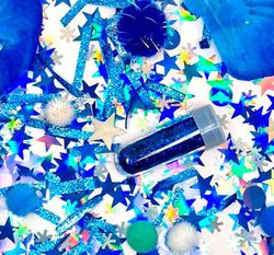 Botellas sensorial creala tu mismo DIY Blue