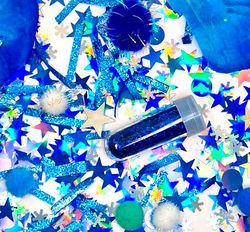 Botellas sensorial creala tu mismo DIY Blue