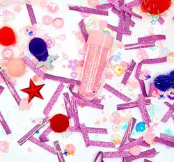 Botellas sensorial creala tu mismo DIY Pink