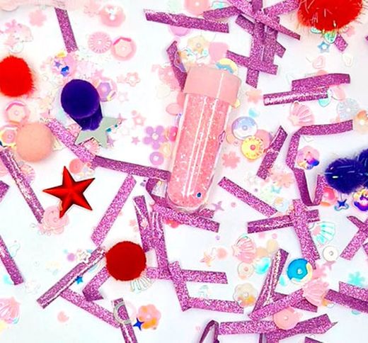 Botellas sensorial creala tu mismo DIY Pink