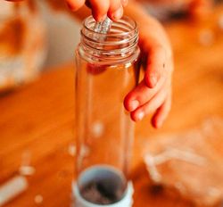 Botellas sensorial creala tu mismo DIY White