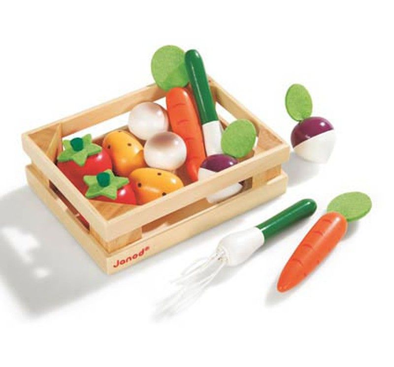 Caja de 12 verduras de madera — La Tienda De La Familia