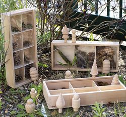 Cajas clasificadoras de madera con tapa