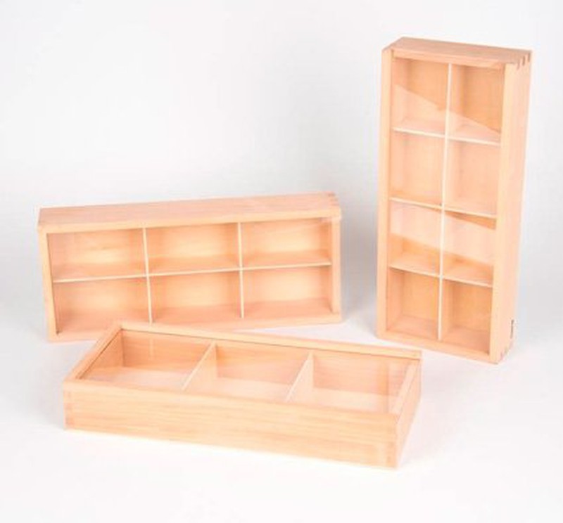 Cajas clasificadoras de madera con tapa — La Tienda De La Familia