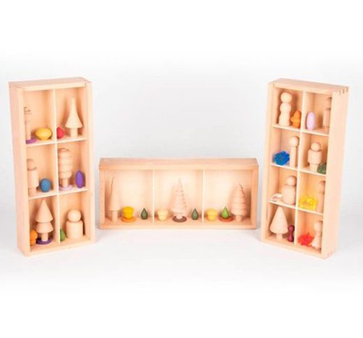 Cajas clasificadoras de madera con tapa