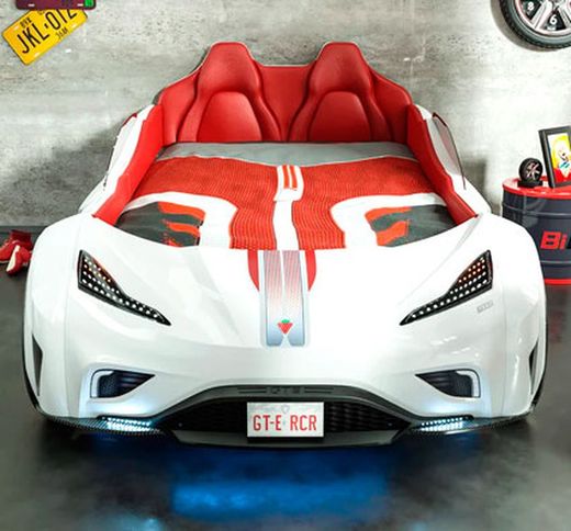 Cama coche GTE blanco 99 x 191cm
