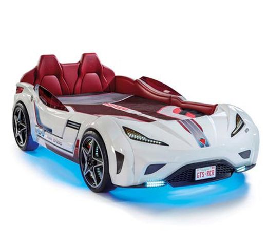 Cama coche infantil gts 100x190 blanca