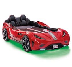 Cama coche infantil  gts 100x190 rojo