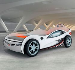 Cama coche infantil Coupe blanca