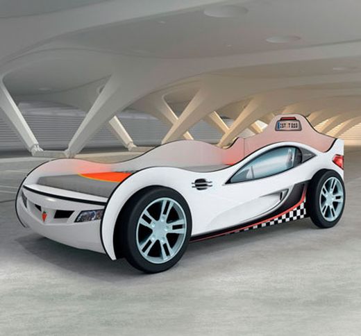 Cama coche infantil Coupe blanca