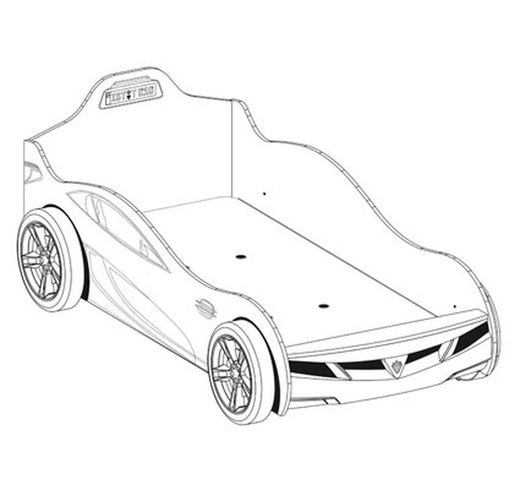 Cama coche infantil Coupe blanca
