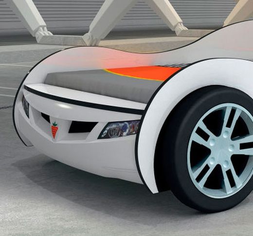 Cama coche infantil Coupe blanca