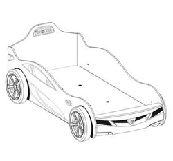 Cama coche infantil Coupe roja