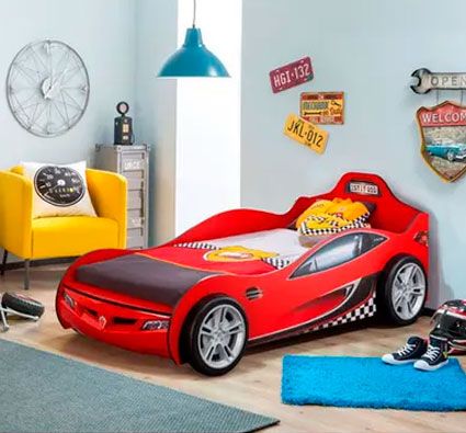 Cama coche infantil Coupe roja