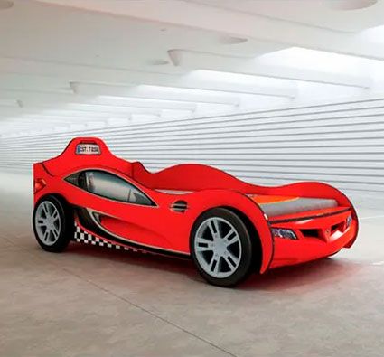 Cama coche infantil Coupe roja