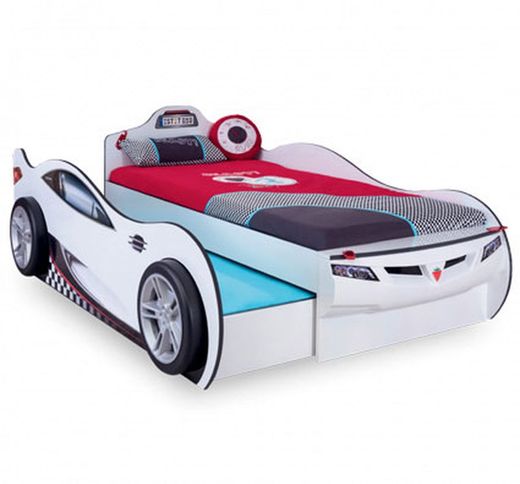 Cama coche nido infantil  Coupe Blanca