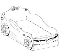 Cama coche nido infantil  Coupe roja