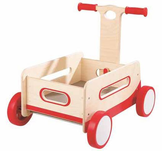 Carrito andador de madera