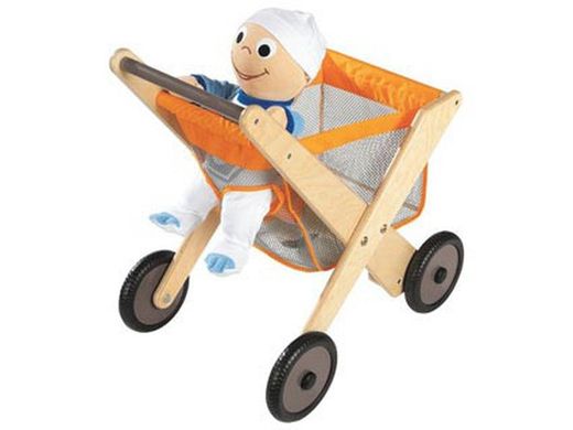 Carrito de supermercado de madera