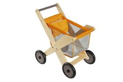 Carrito de supermercado de madera