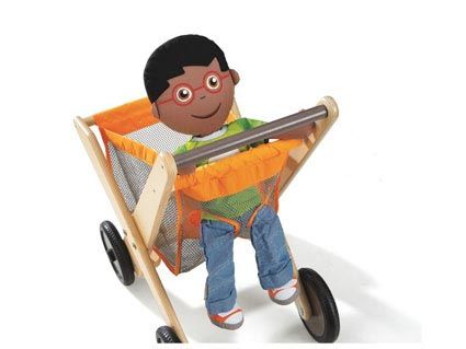 Carrito de supermercado de madera