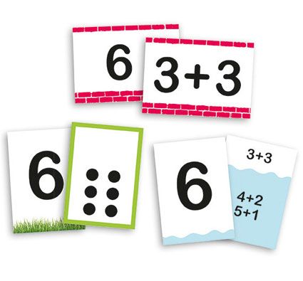 Cartas de aprendizaje los números y su descomposición