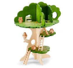 Casa del árbol animalitos del bosque