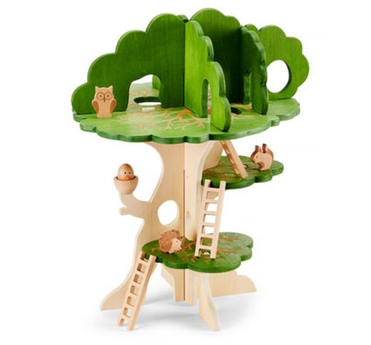Casa del árbol animalitos del bosque