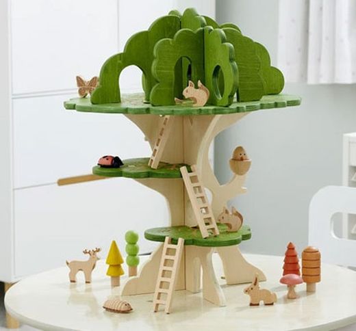 Casa del árbol animalitos del bosque