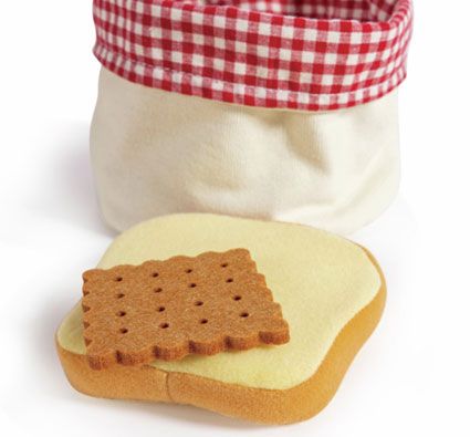 Cesta pan y pasteles en tela