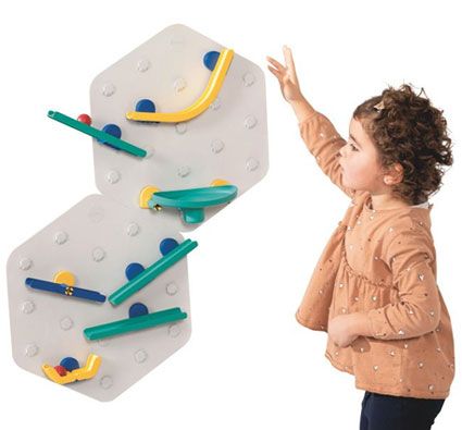 Circuito de canicas mural vertiplay set de 2 paneles
