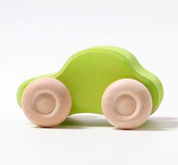 Coches de madera arco iris