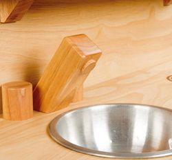 Cocina escolar de madera  para niños pequeños