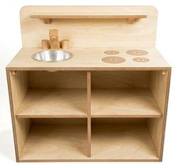 Cocina escolar de madera  para niños pequeños