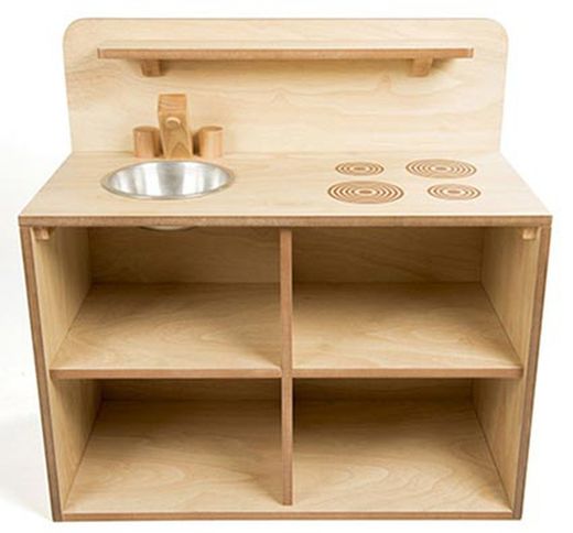 Cocina escolar de madera  para niños pequeños