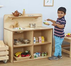 Cocina escolar de madera  para niños pequeños