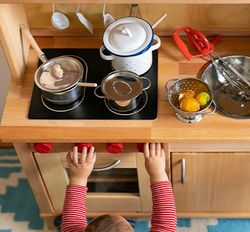 Cocina infantil de juego madera natural