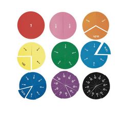 Conjunto de fracciones magnéticas pvc círculos