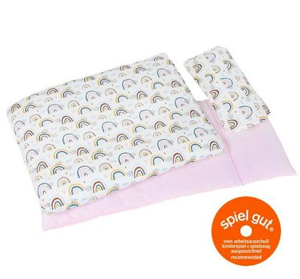 Conjunto de ropa de cama para camita de muñeca