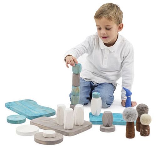 Conjunto escena el Ártico elementos naturales Mini Mundos