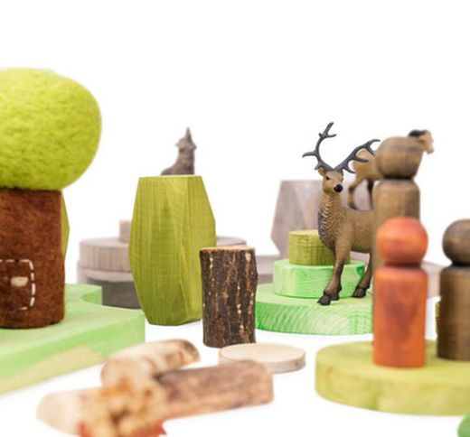 Conjunto escena la tierra elementos naturales Mini Mundos