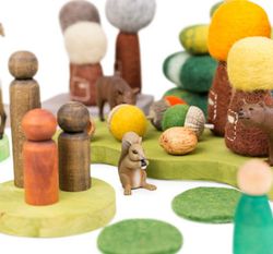 Conjunto escena la tierra elementos naturales Mini Mundos