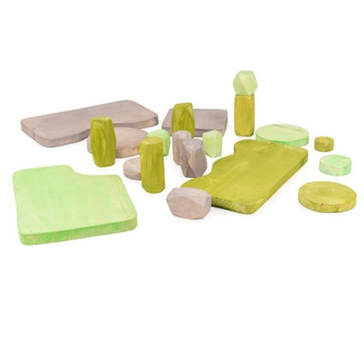 Conjunto escena la tierra elementos naturales Mini Mundos