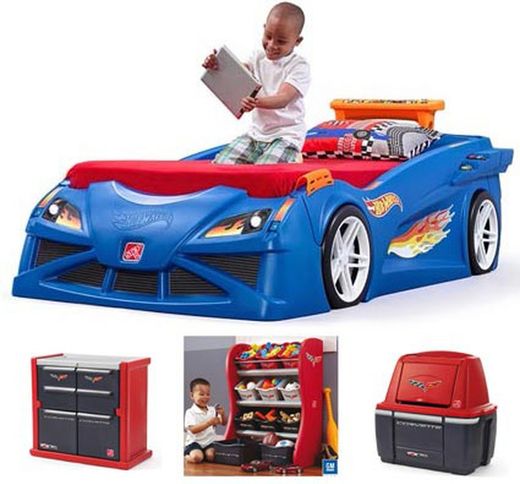 Conjunto habitacion infantil corvette cama coche step2